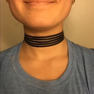 Five strand choker necklace